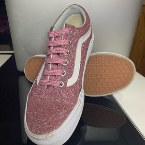 VANS Pink Sparkle size 6.5